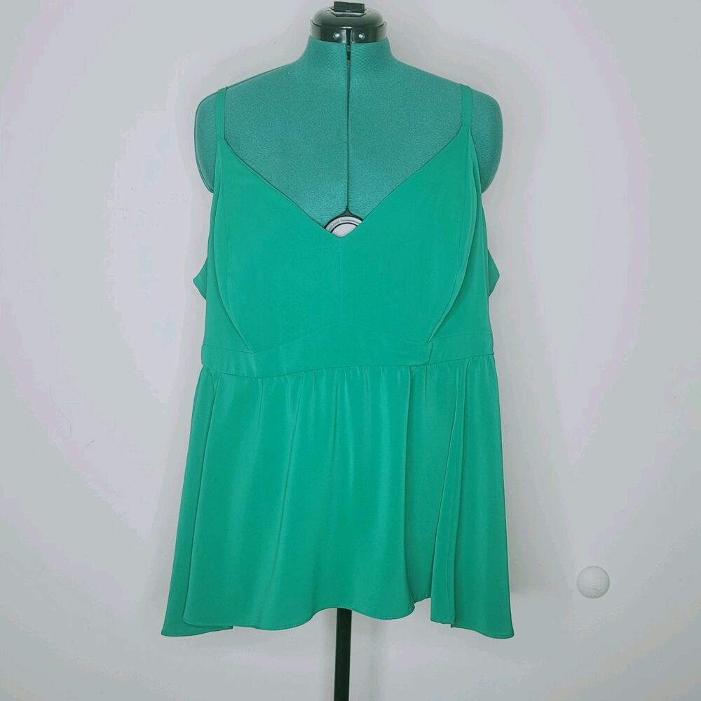 Torrid Size 3 3X‎ Kelly Green Flowy Fairy Babydoll Top Tinkerbell Princess Tiana